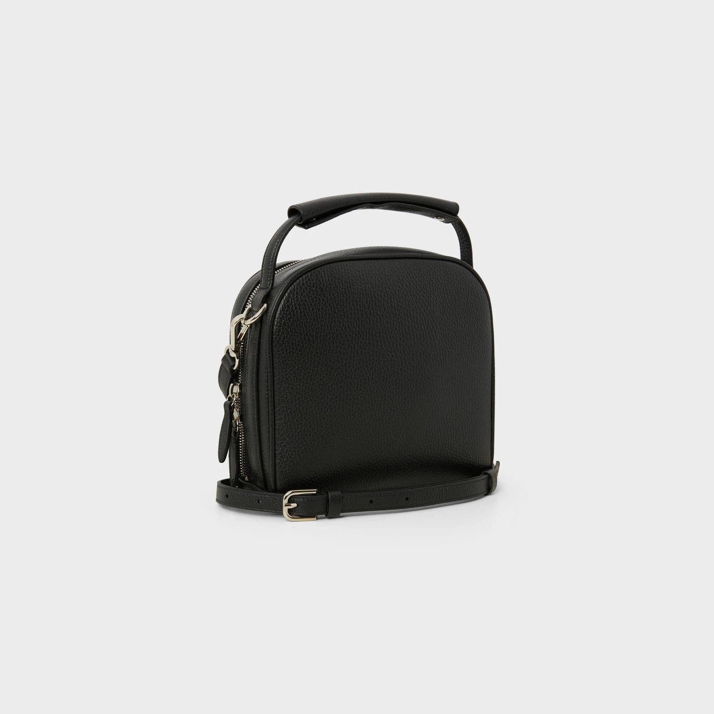 BOWLING BAG IN BLACK GRAIN LEATHER