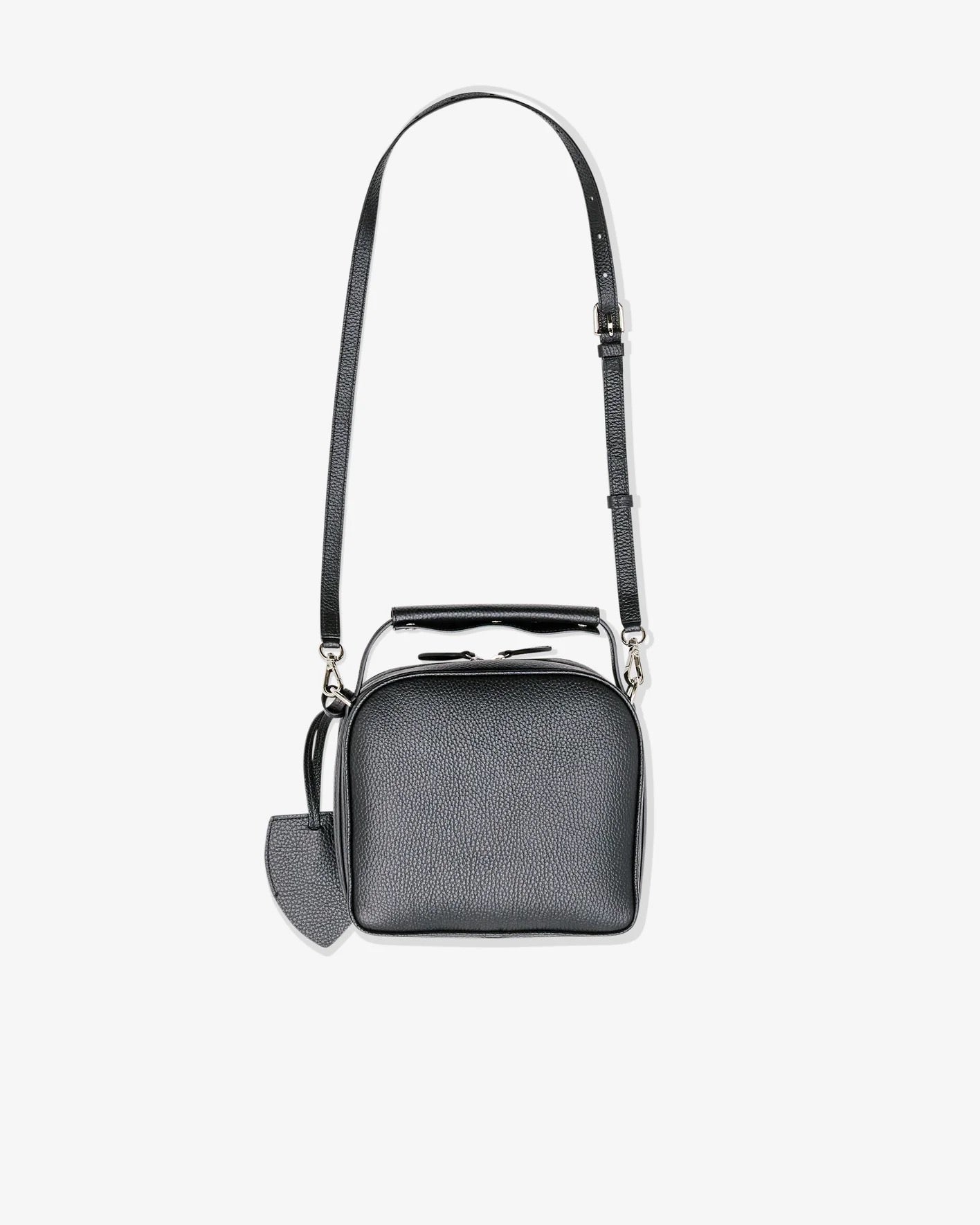 BOWLING BAG IN BLACK GRAIN LEATHER