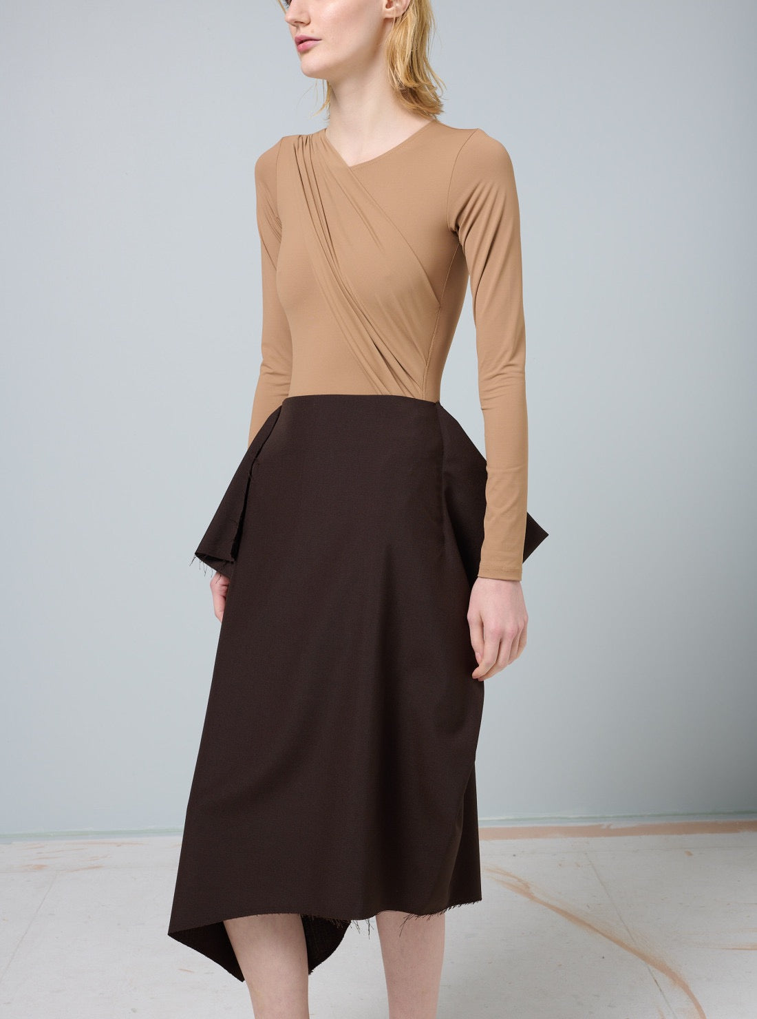 COLLAGE SKIRT - Tailoring Wool
