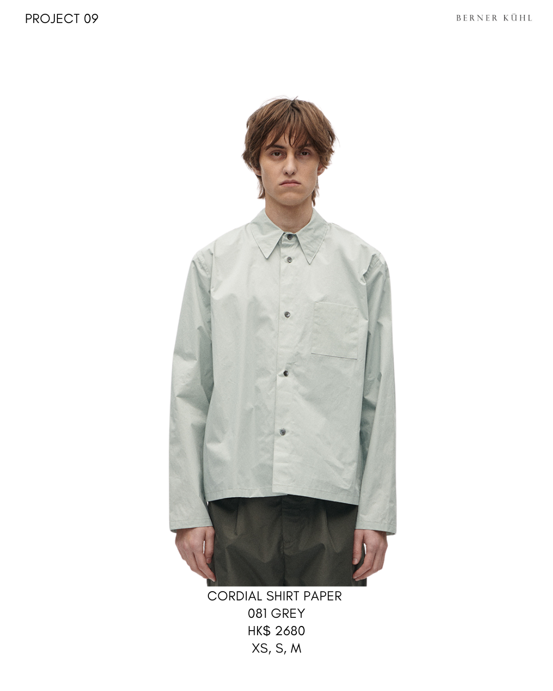 Cordial Shirt Paper  081 Grey