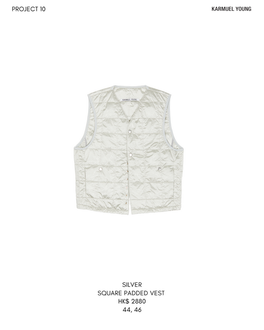 Silver Square Padded Vest