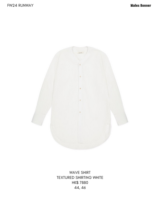 WAVE SHIRT TEXTURED SHIRTING WHITE