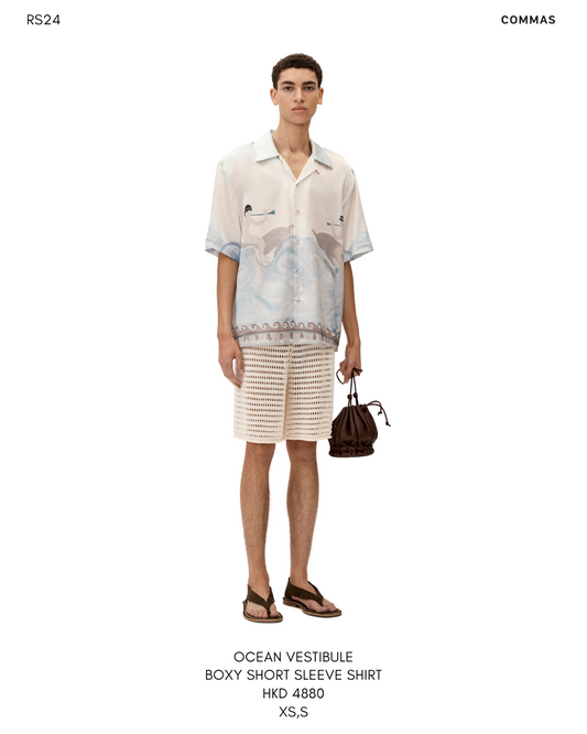 OCEAN VESTIBULE BOXY SHORT SLEEVE SHIRT