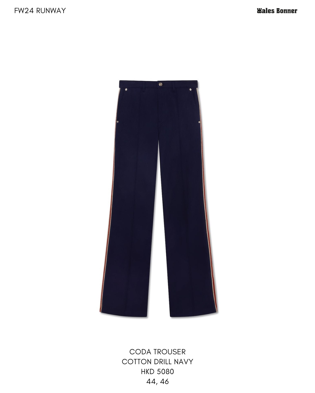 CODA TROUSER COTTON DRILL