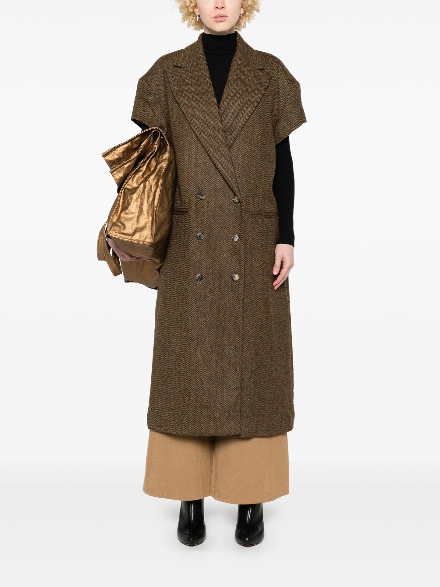 TAGLIO COAT - HERRINGBONE MELANGE WOOL