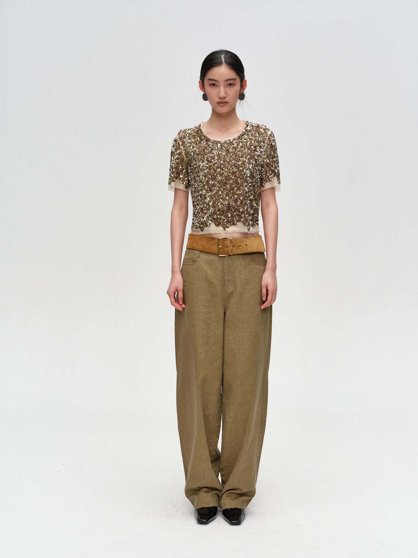 RETRO Cotton Pants Brown