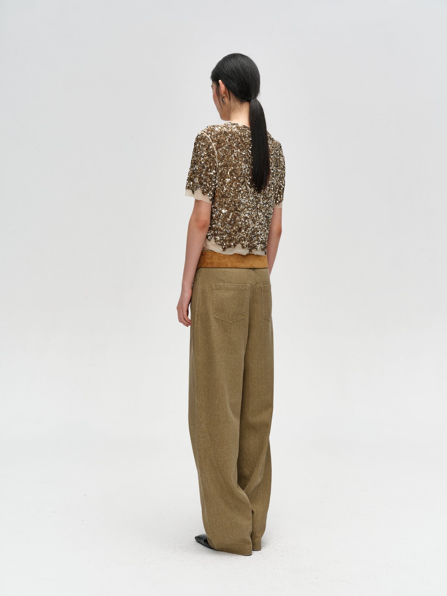 RETRO Cotton Pants Brown