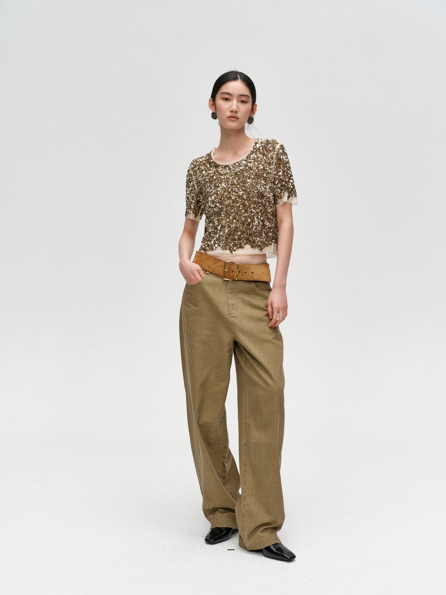 RETRO Cotton Pants Brown