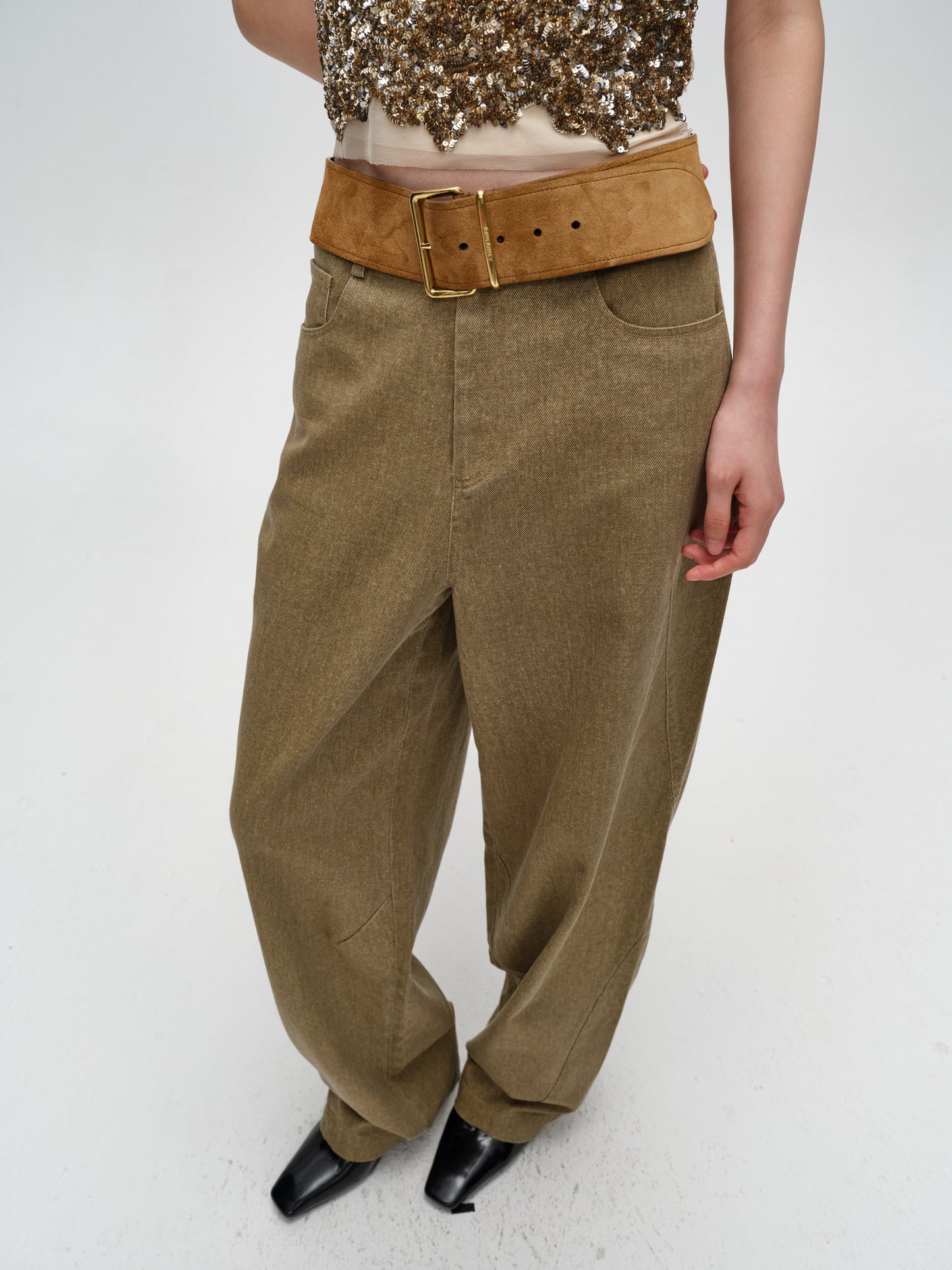 RETRO Cotton Pants Brown