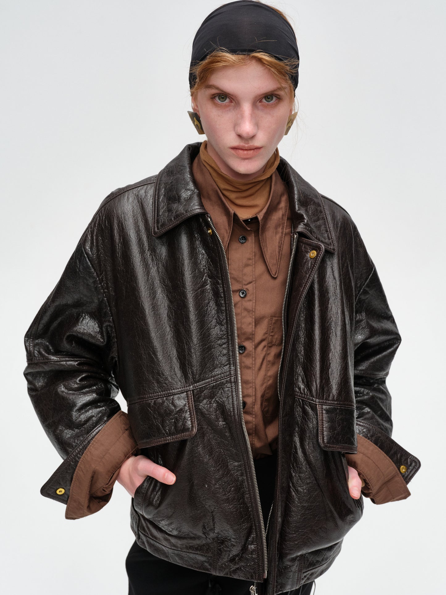 Retro Distressed Jacket brown