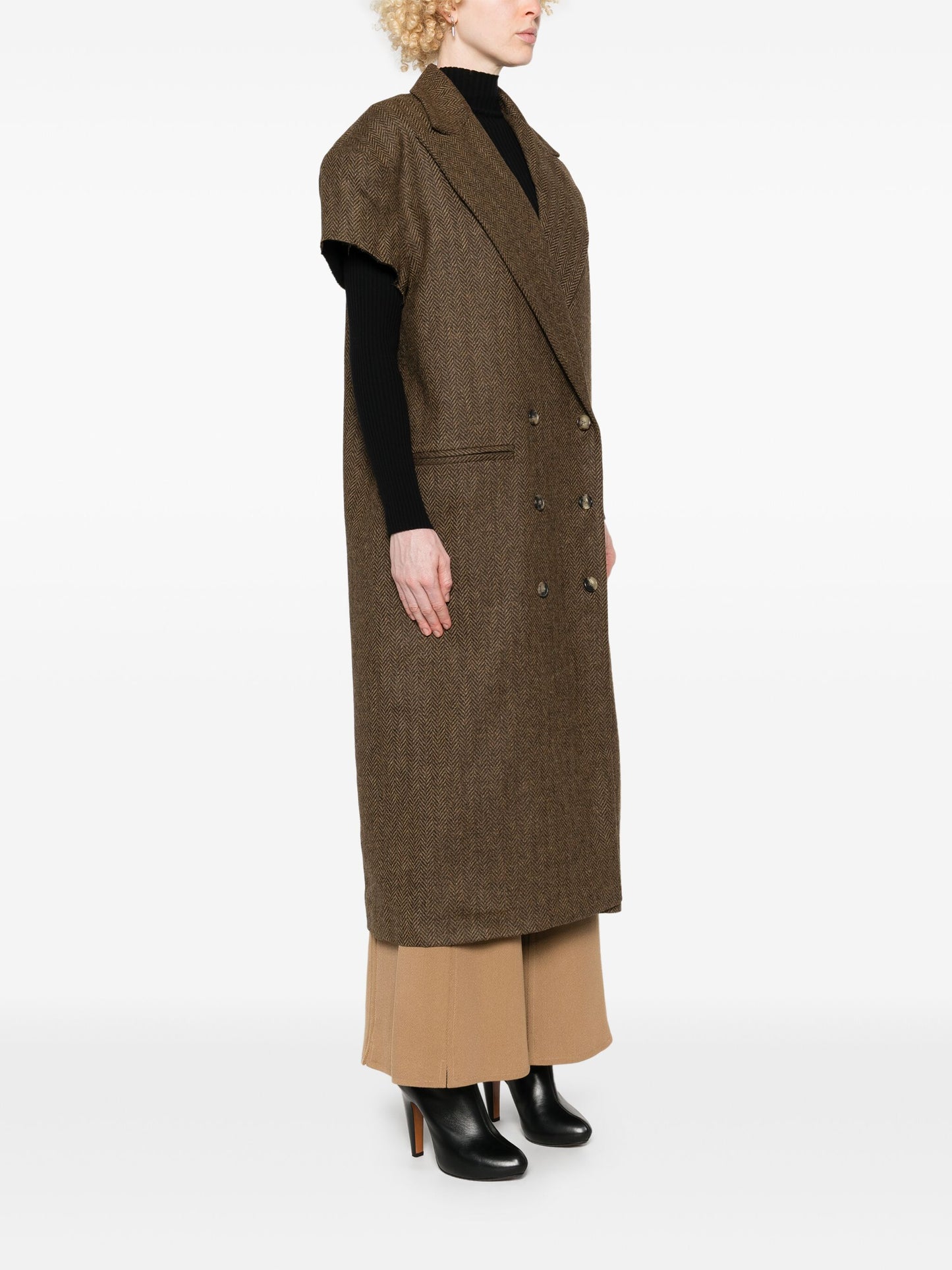 TAGLIO COAT - HERRINGBONE MELANGE WOOL