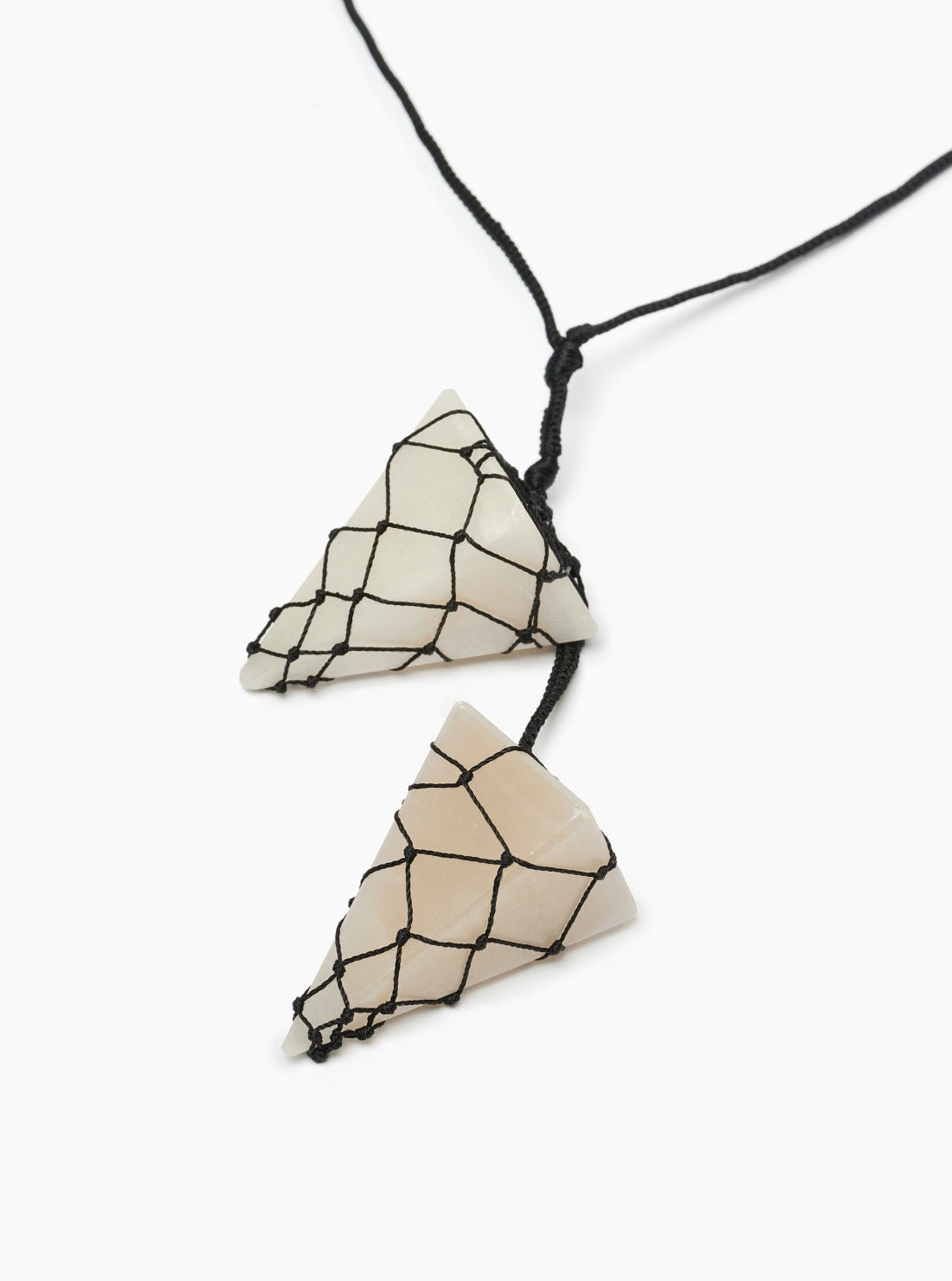 PIRAMIDI AVVOLTE NECKLACE -  ALABASTER