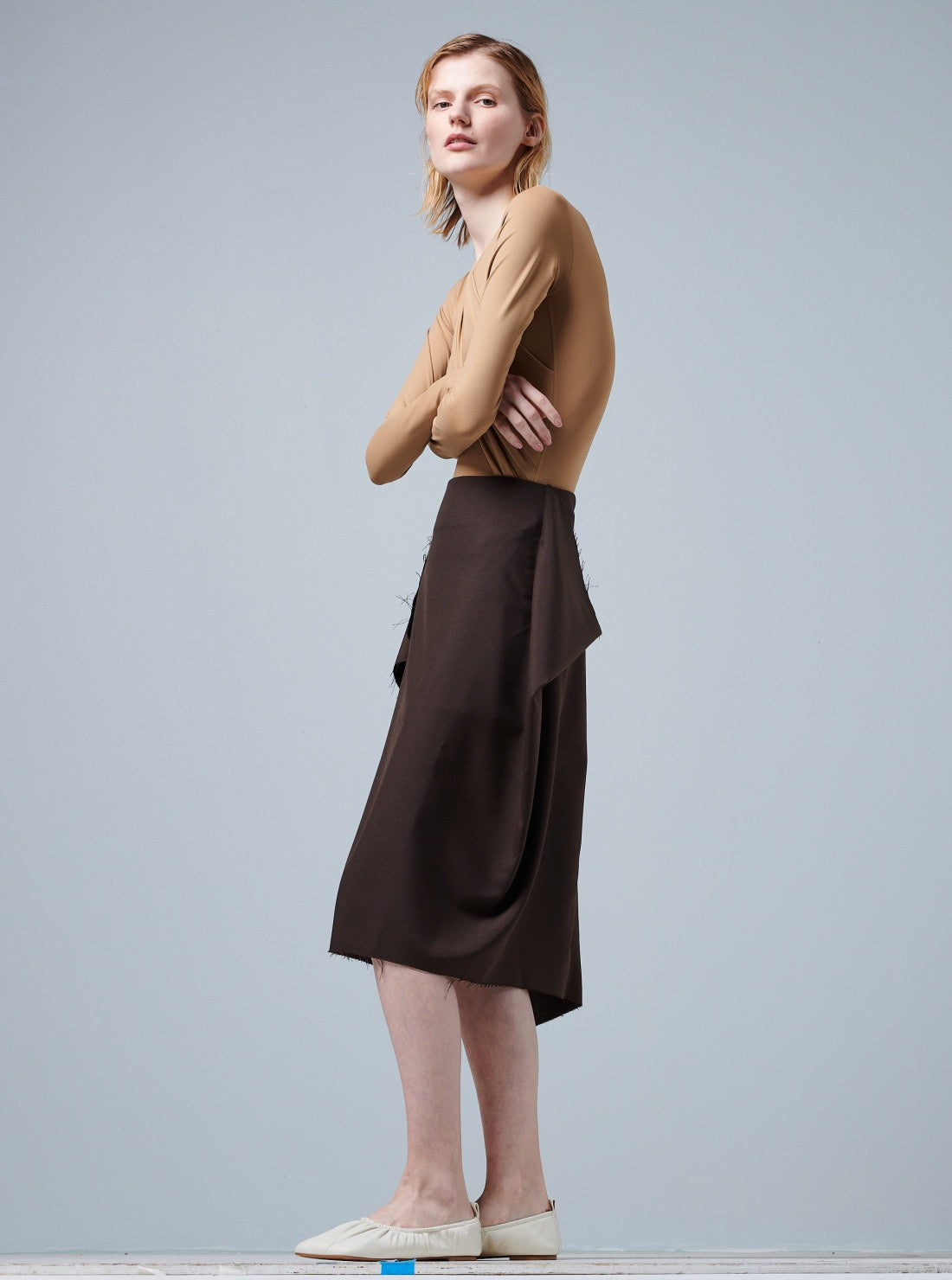 COLLAGE SKIRT - Tailoring Wool