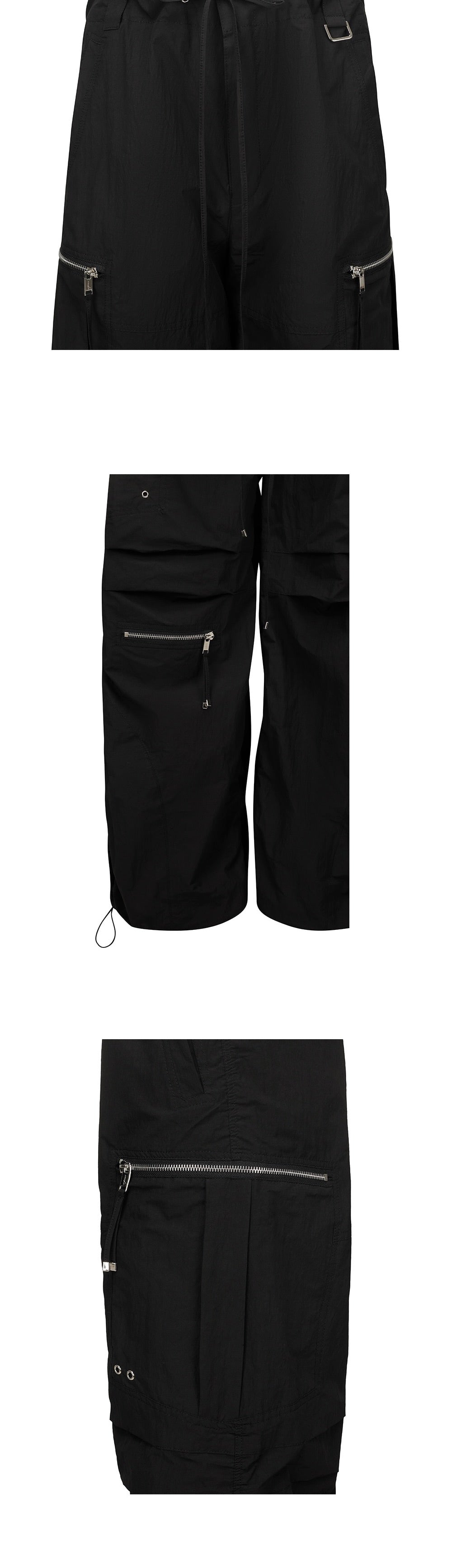 BLACK PUCKERING JOGGER PANTS (UNISEX)