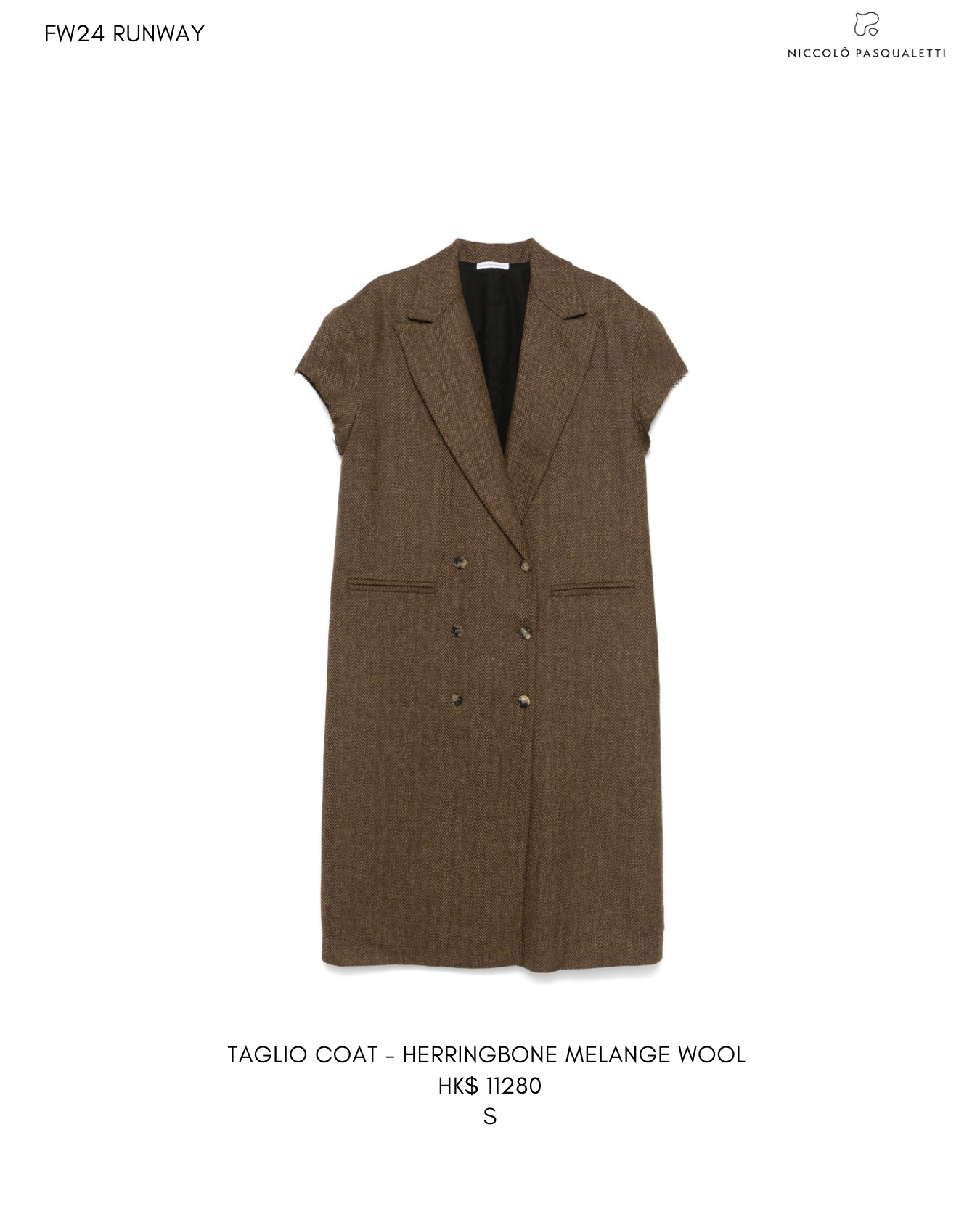 TAGLIO COAT - HERRINGBONE MELANGE WOOL