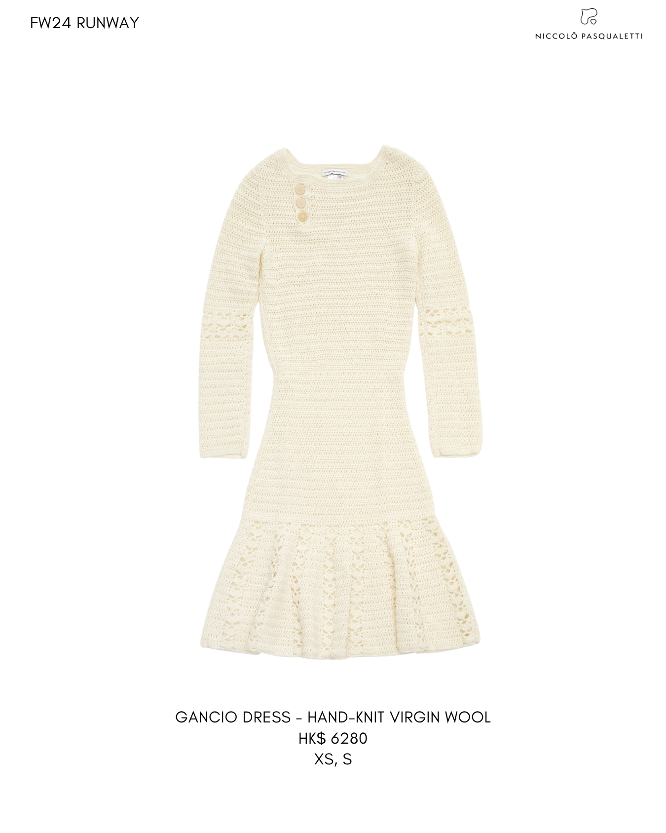 GANCIO DRESS - Hand-knit Virgin Wool