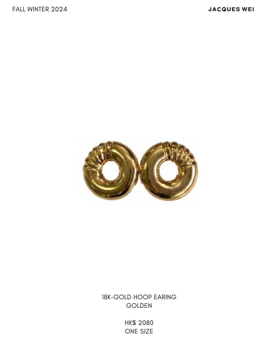 18k-gold Hoop Earring Golden