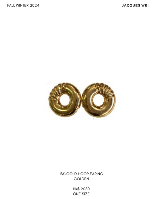 18k-gold Hoop Earring Golden