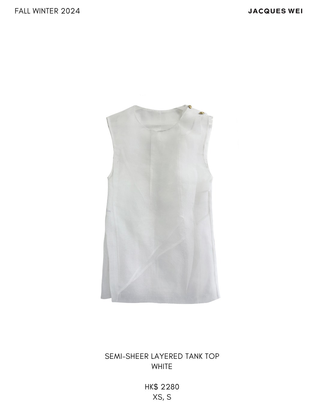 Semi-sheer Layered Tank Top WHITE