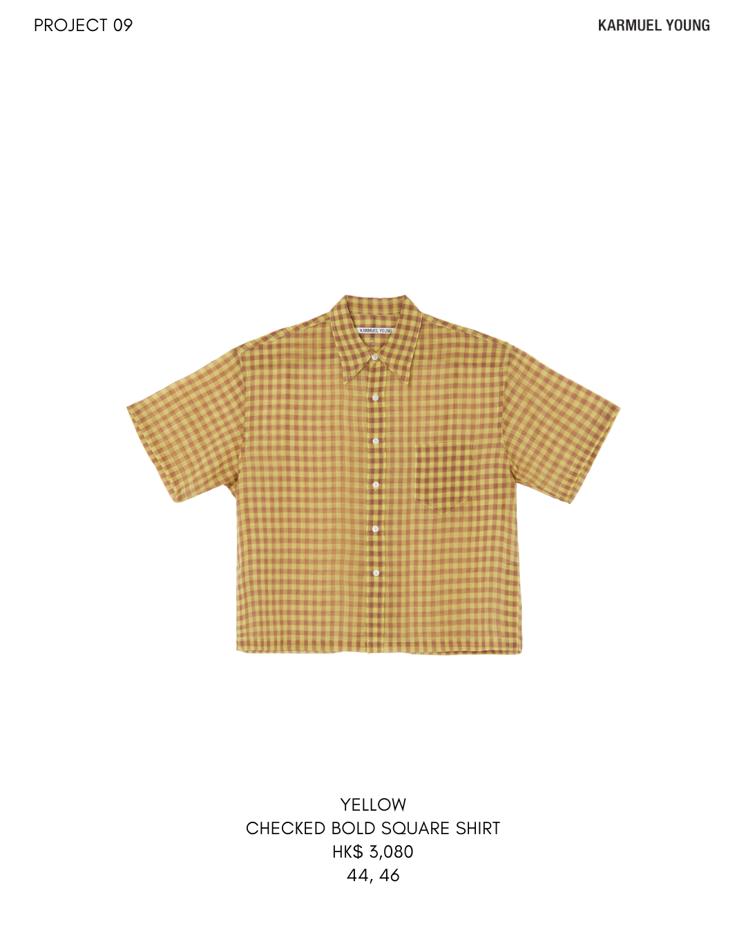 YELLOW CHECKED BOLD SQUARE SHIRT