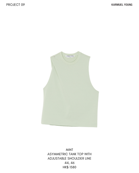 MINT ASYMMETRIC TANK TOP WITH ADJUSTABLE SHOULDER LINE