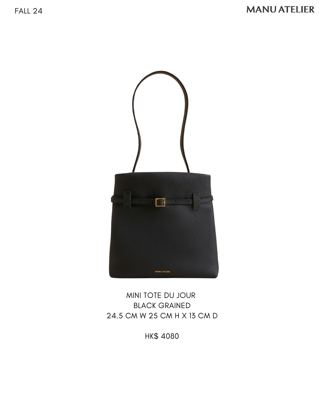 Mini Tote du Jour Bag Black Grained