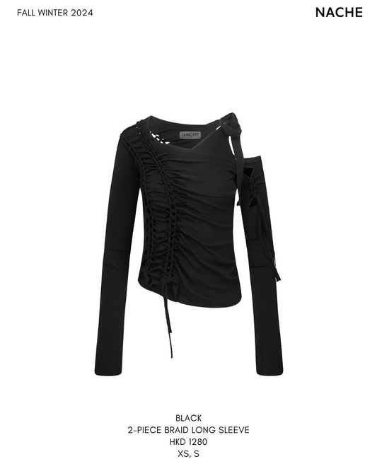 2-PIECE BRAID LONG SLEEVE BLACK