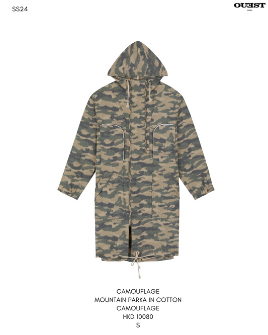 MOUNTAIN PARKA IN CAMOUFLAGE COTTON