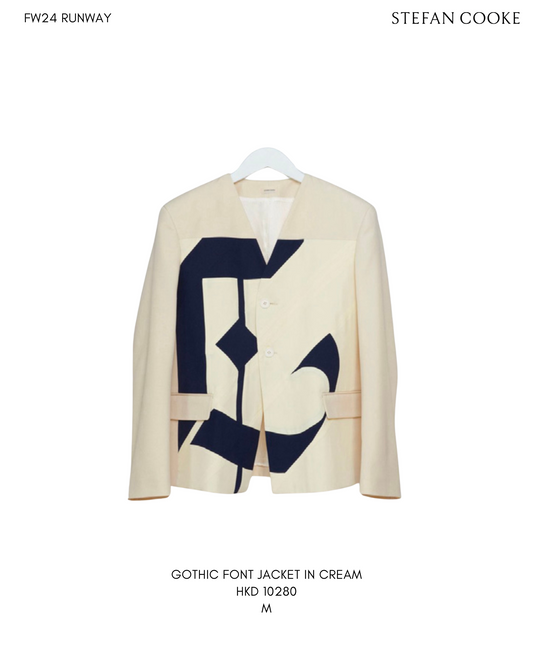 GOTHIC Font Jacket in CREAM