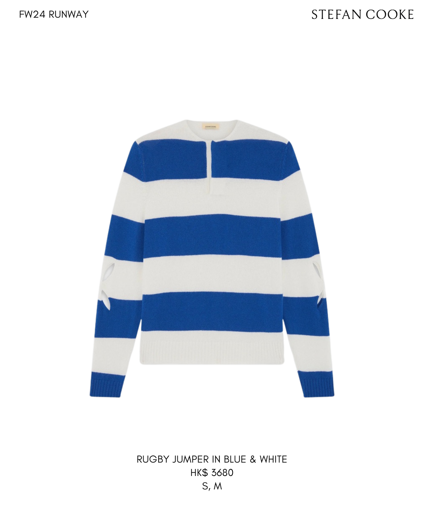 RUGBY JUMPER IN BLUE & WHITE