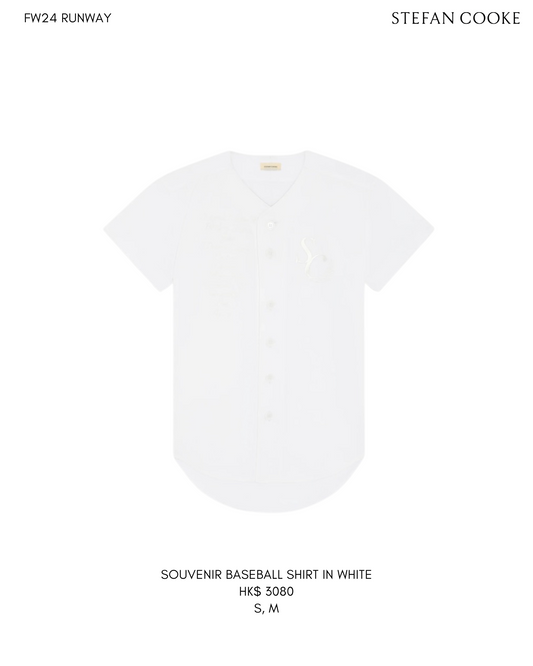 SOUVENIR BASEBALL SHIRT IN WHITE