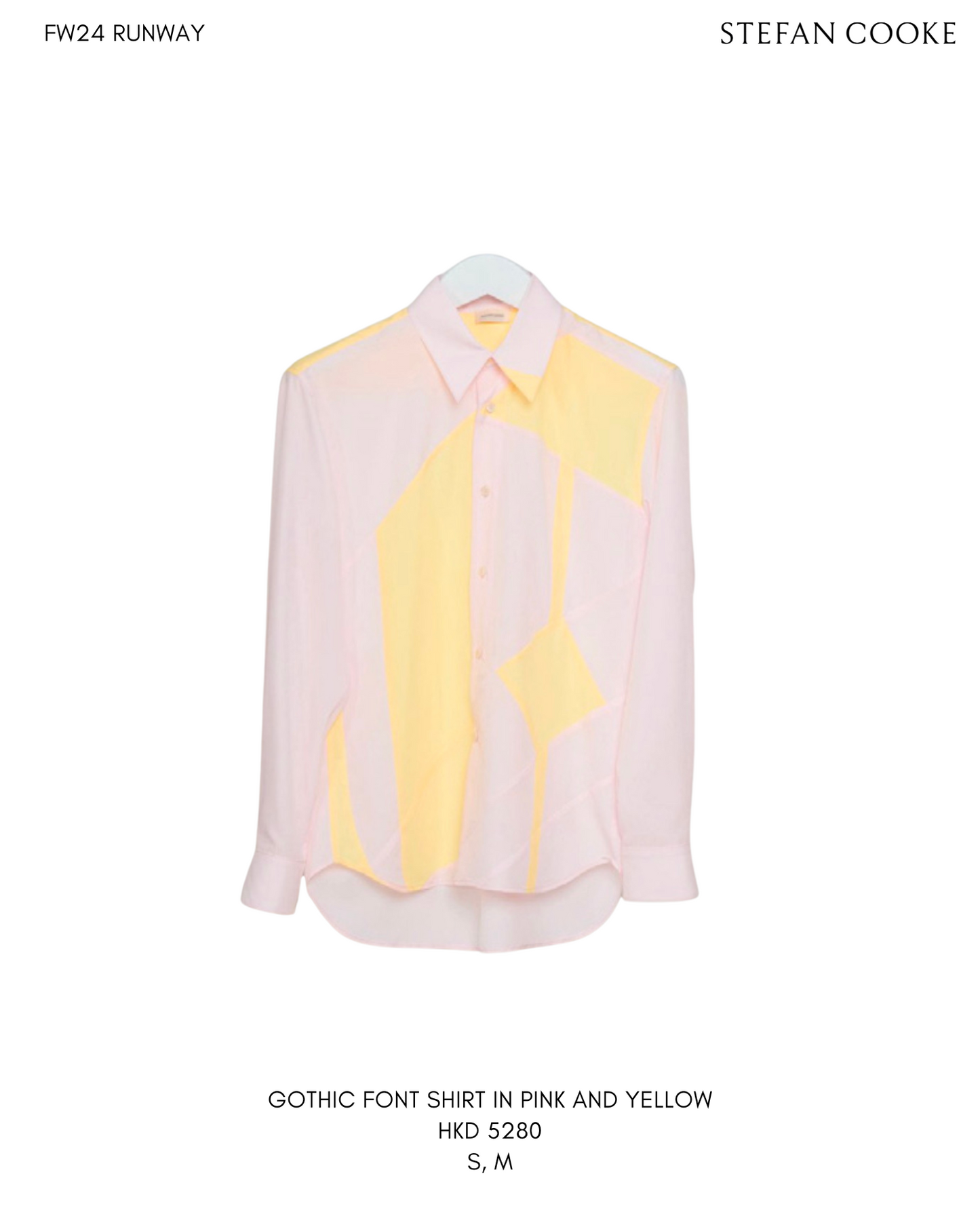 GOTHIC Font Shirt in PINK AND YELLOW